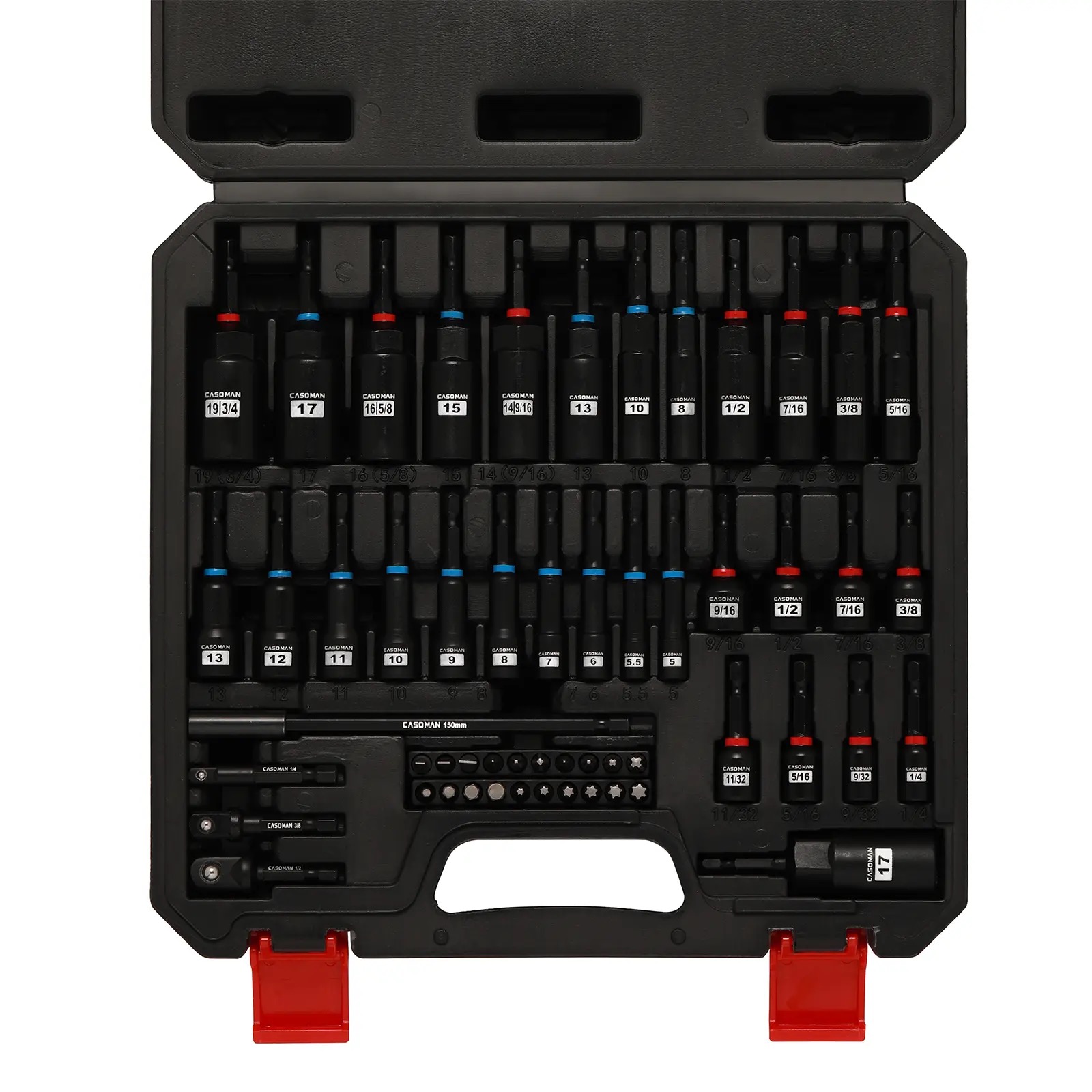 Magnetic Nut Driver Set for Impact Drill - Deep, Shallow, Metric